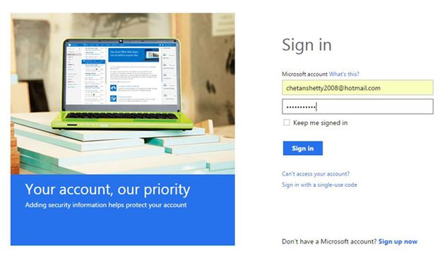sign in window developer account